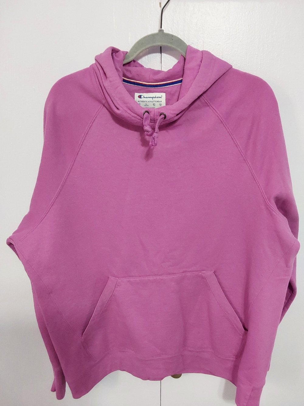 Champion Women's Purple-Pink Cowl Neck Pullover Hoodie